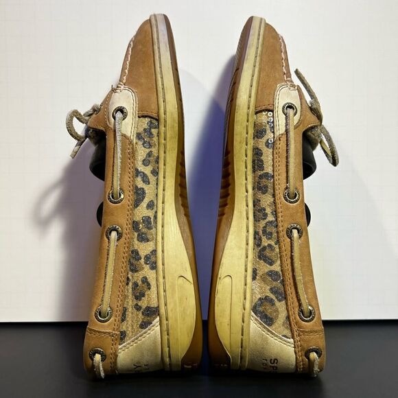 Womens SPERRY Top Sider Angelfish Sequin Leopard Print Boat Shoes / Size 6.5M - Picture 7 of 10